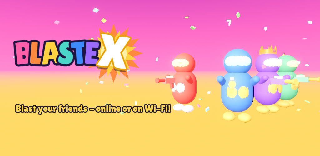 Blastex characters with their blasters